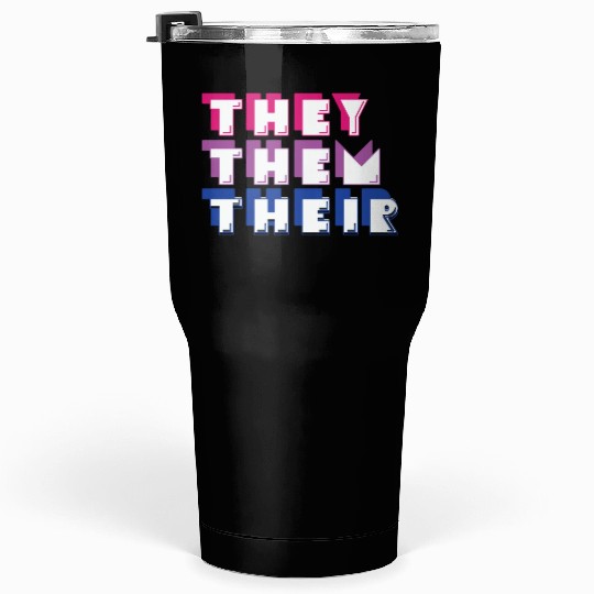 LBGT Flag Gay Pride Human They Them Their Tumblers 30 Oz