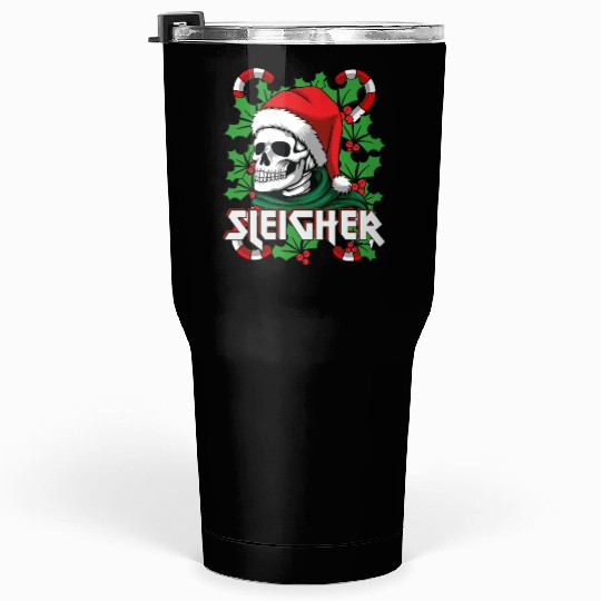 Sleigher Heavy Metal Santa Tumblers 30 Oz