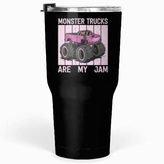 Monster Trucks Are My Jam Vintage Retro Tumblers 30 Oz