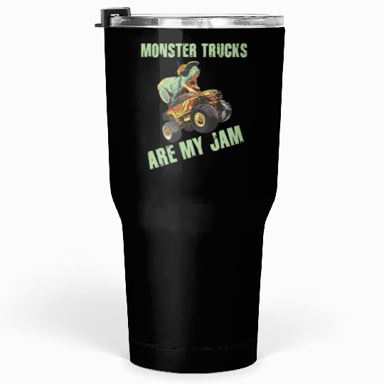 Monster Trucks Are My Jam Vintage Retro Tumblers 30 Oz