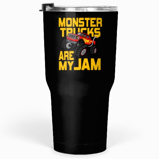 Monster Trucks Are My Jam Vintage Retro Tumblers 30 Oz