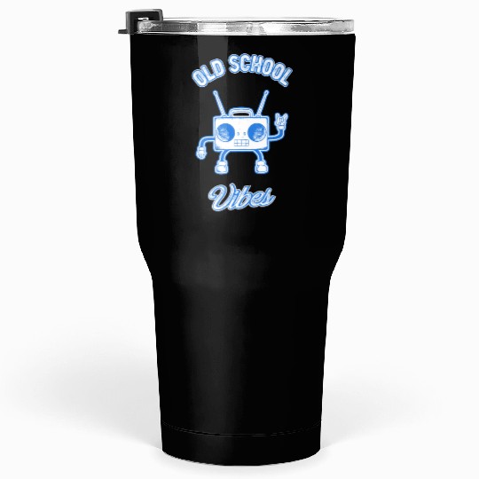 Old School Vibes Retro Beat Box Music Tumblers 30 Oz