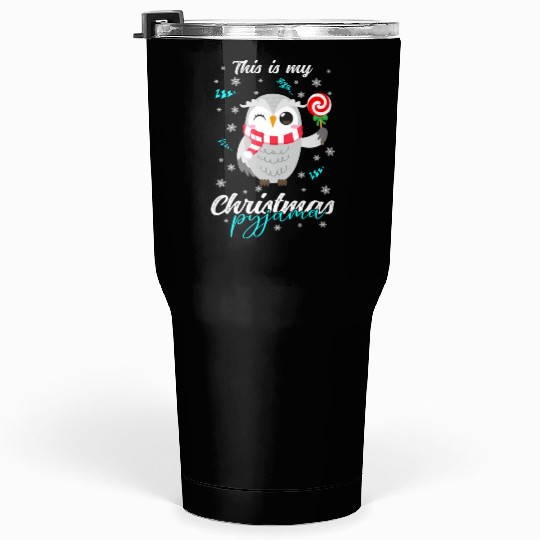 Winter Christmas Pyjama Owl Tumblers 30 Oz