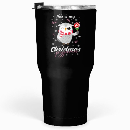 Winter Christmas Pyjama Owl Tumblers 30 Oz