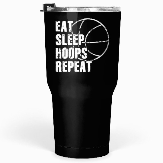 Eat Sleep Hoops Repeat Basketball Tumblers 30 Oz
