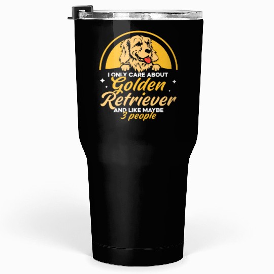 Golden retriever and like maybe 3 people Tumblers 30 Oz