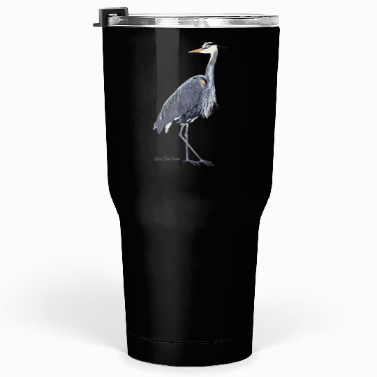 Heron Art Birder Wildlife Bird Watching Tumblers 30 Oz