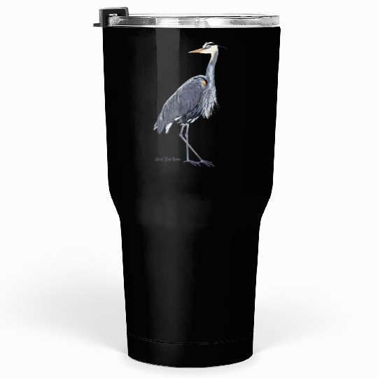 Heron Art Birder Wildlife Bird Watching Tumblers 30 Oz