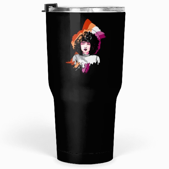 Afro Girl Gay Lesbian Flag Black History Melanin B Tumblers 30 Oz