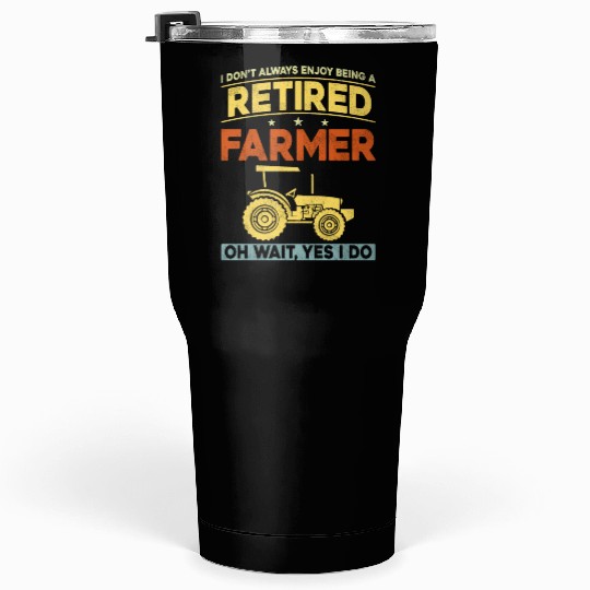 Farming Farmer Retired Vintage Tumblers 30 Oz