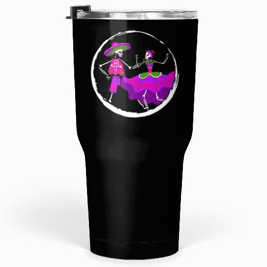 Dia De Los Muertos Tumblers 30 Oz, Ballet Folklorico Sugar