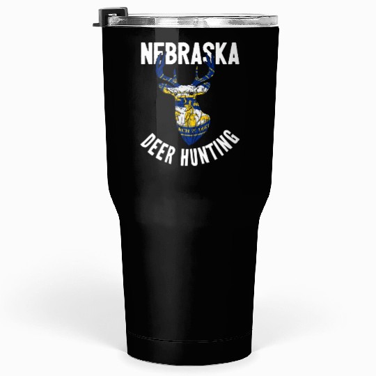 Nebraska Deer Hunting Buck Stag Hunter Tumblers 30 Oz