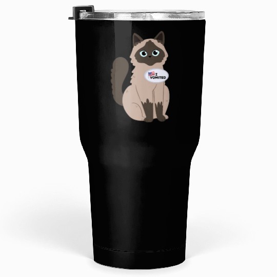 I Vomited Funny Cat American Election Voting Tumblers 30 Oz