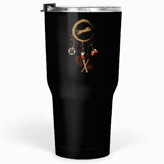 Winter dreamcatcher Christmas Tiger Tumblers 30 Oz
