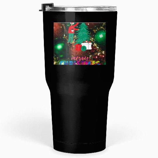 CHRISTMAS AND LOVE AND SHOPPING AND BUYING Tumblers 30 Oz