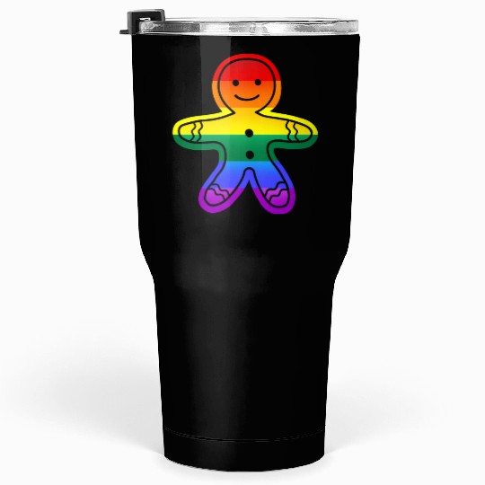 Christmas LGBT gingerbread man Tumblers 30 Oz