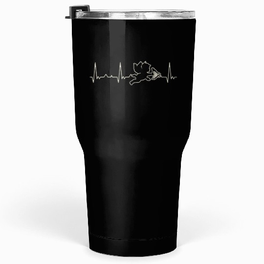 Armor Angel Harp. Heart. Love. EKG. Pulse. Beat. Tumblers 30 Oz