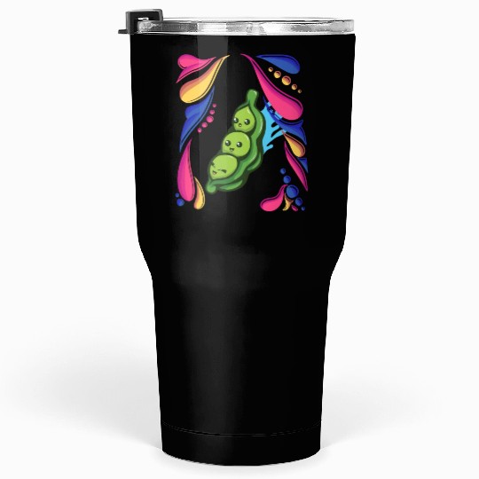 Pea Vegetable Vegan colorful Tumblers 30 Oz