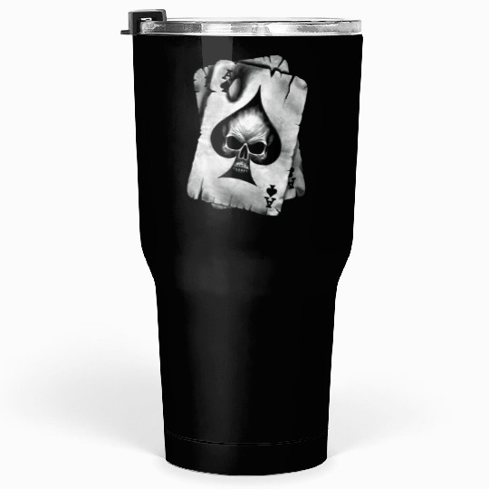 Ace of Skulls Death Cards Vietnam Tumblers 30 Oz