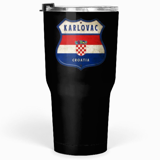 Karlovac Croatia flag coat of arms design Tumblers 30 Oz