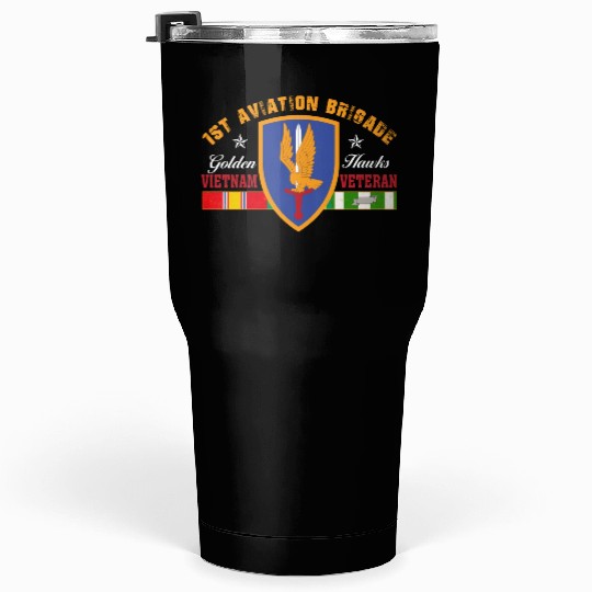 1st Aviation Brigade Vietnam Veteran Golden Hawks Tumblers 30 Oz