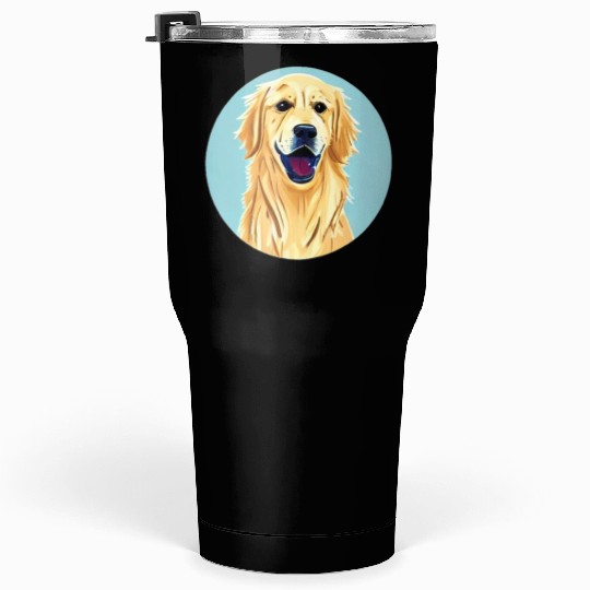 Golden Retriever & Blue Sky Tumblers 30 Oz