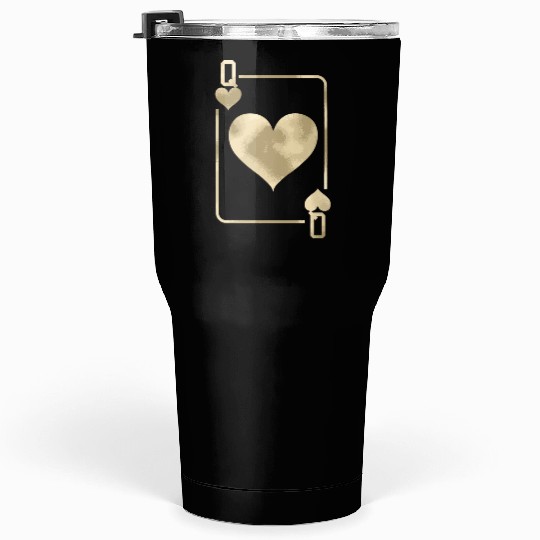 Queen Of Hearts Playing Card Halloween Tumblers 30 Oz