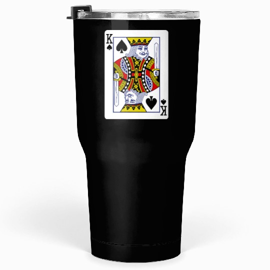 King Of Spades Playing Card Tumblers 30 Oz