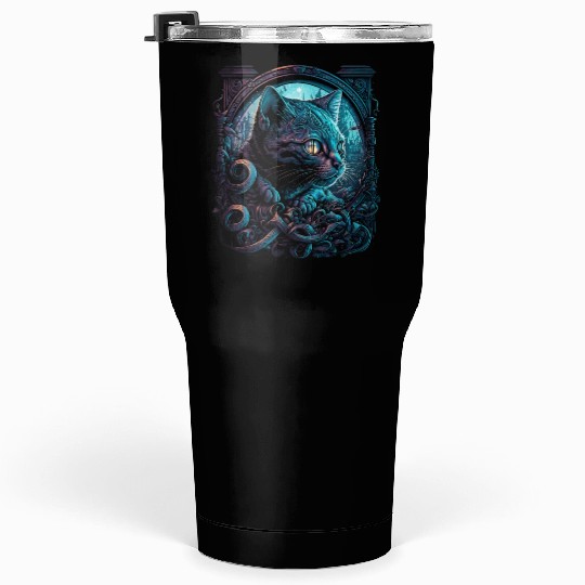 Midnight Kitty Tumblers 30 Oz