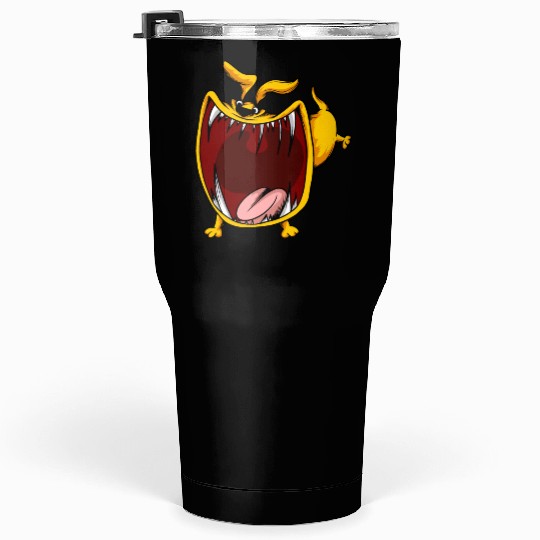 Scary Big Mouth Dog Owners Pet Lover Gift Ideas Tumblers 30 Oz
