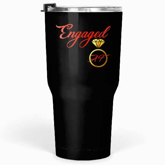 engaged af engagement valentines day Tumblers 30 Oz