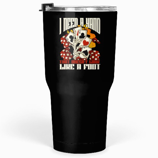 Poker Casino Poker Player Gambling Roulette Gift Tumblers 30 Oz