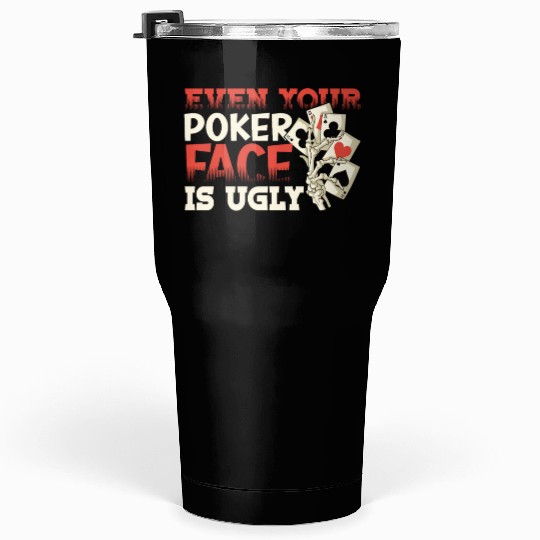 Poker Casino Poker Player Gambling Roulette Gift Tumblers 30 Oz
