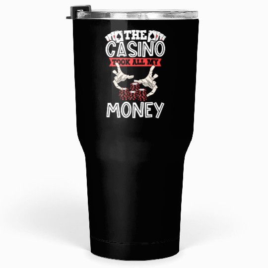 Poker Casino Poker Player Gambling Roulette Tumblers 30 Oz