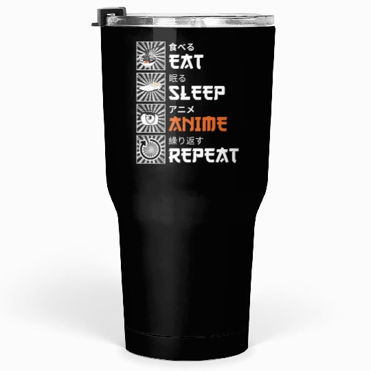 Eat, Sleep, Anime, Repeat - Gift For Christmas Day Tumblers 30 Oz