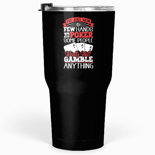 Poker Casino Poker Player Gambling Roulette Gift Tumblers 30 Oz