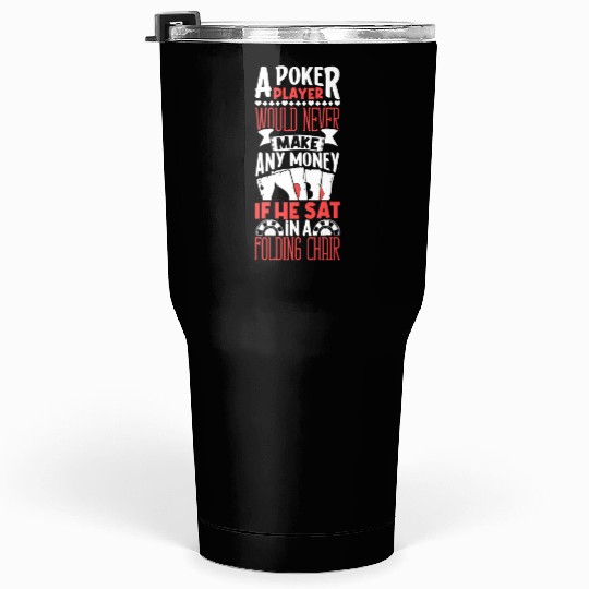 Poker Casino Poker Player Gambling Roulette Gift Tumblers 30 Oz