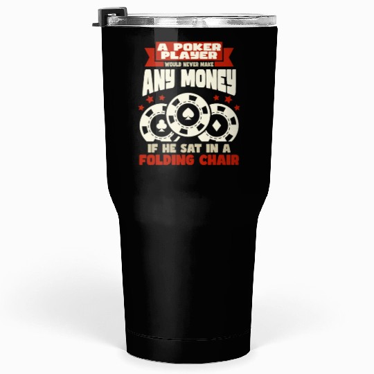 Poker Casino Poker Player Gambling Roulette Gift Tumblers 30 Oz