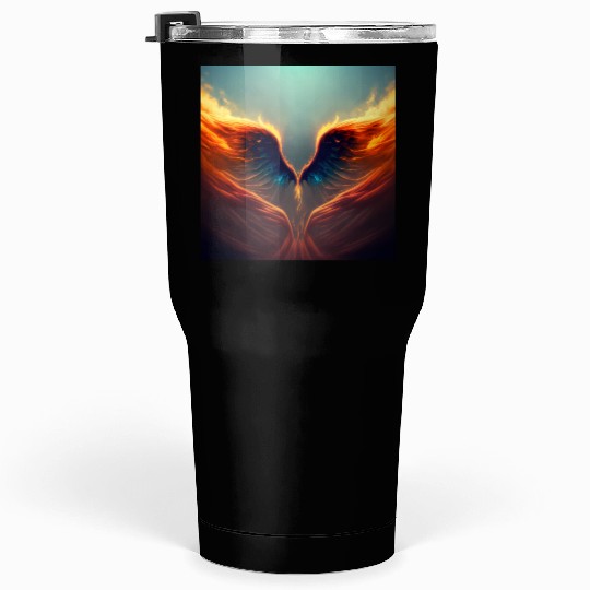 Mashup Epic Wallpaper Flaming Angel Wings Tumblers 30 Oz