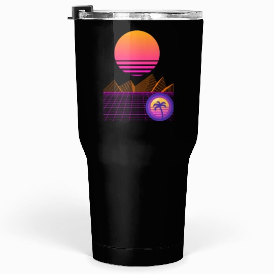 Synthwave Mountain Tumblers 30 Oz