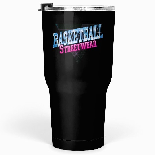 Basketball Sports Font Vintage Retro Streetwear Tumblers 30 Oz