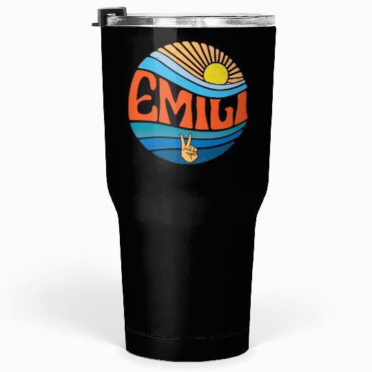 Emili Tumblers 30 Oz Vintage Sunset Emili Groovy Tie Dye