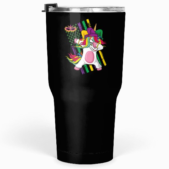 Dab Unicorn Festival Parade Beads 2023 Mardi Gras Tumblers 30 Oz