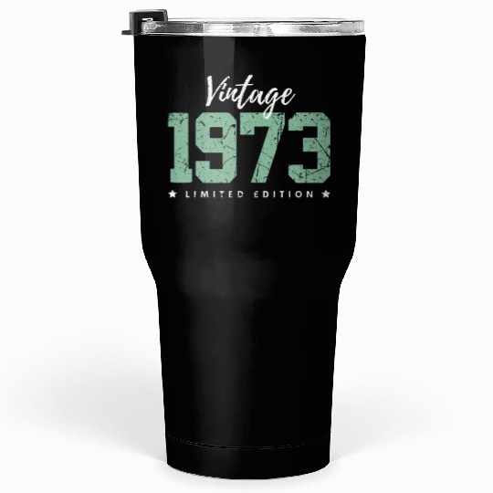 50 Years Vintage 1973 Retro 50th Birthday Tumblers 30 Oz