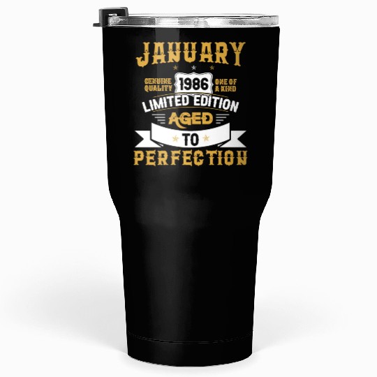 January 1986 Limited Edition Aged To Perfection Tumblers 30 Oz
