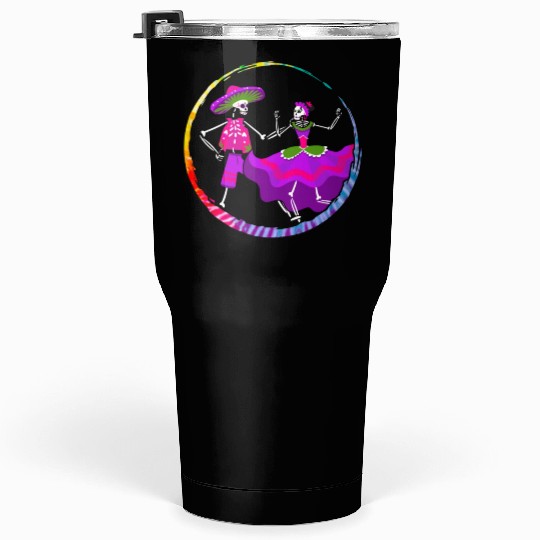 Dia De Los Muertos Tumblers 30 Oz, Ballet Folklorico Sugar
