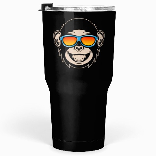 Chimpanzee Monkey Lover - Orangutan Monkey Tumblers 30 Oz
