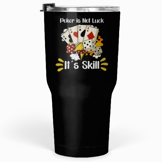 Poker Casino Poker Player Gambling Roulette Gift Tumblers 30 Oz
