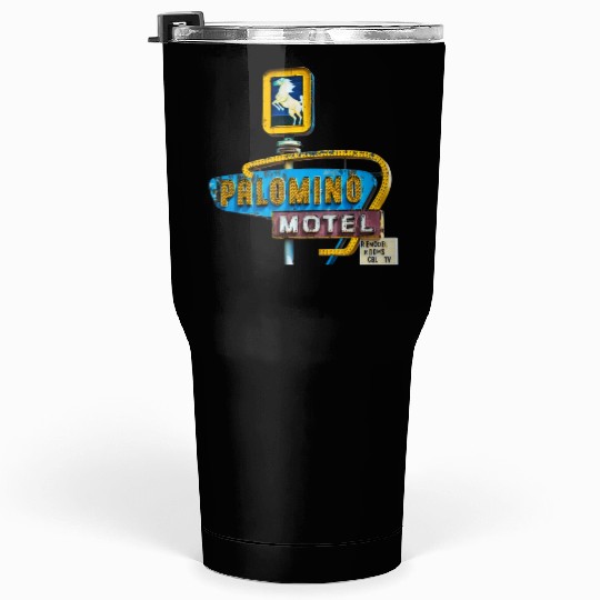 Route 66 Neon Palomino Motel Tucumcari, New Mexico Tumblers 30 Oz