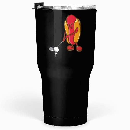 Golf Hotdog Golfing Sausage Golf Player Tumblers 30 Oz